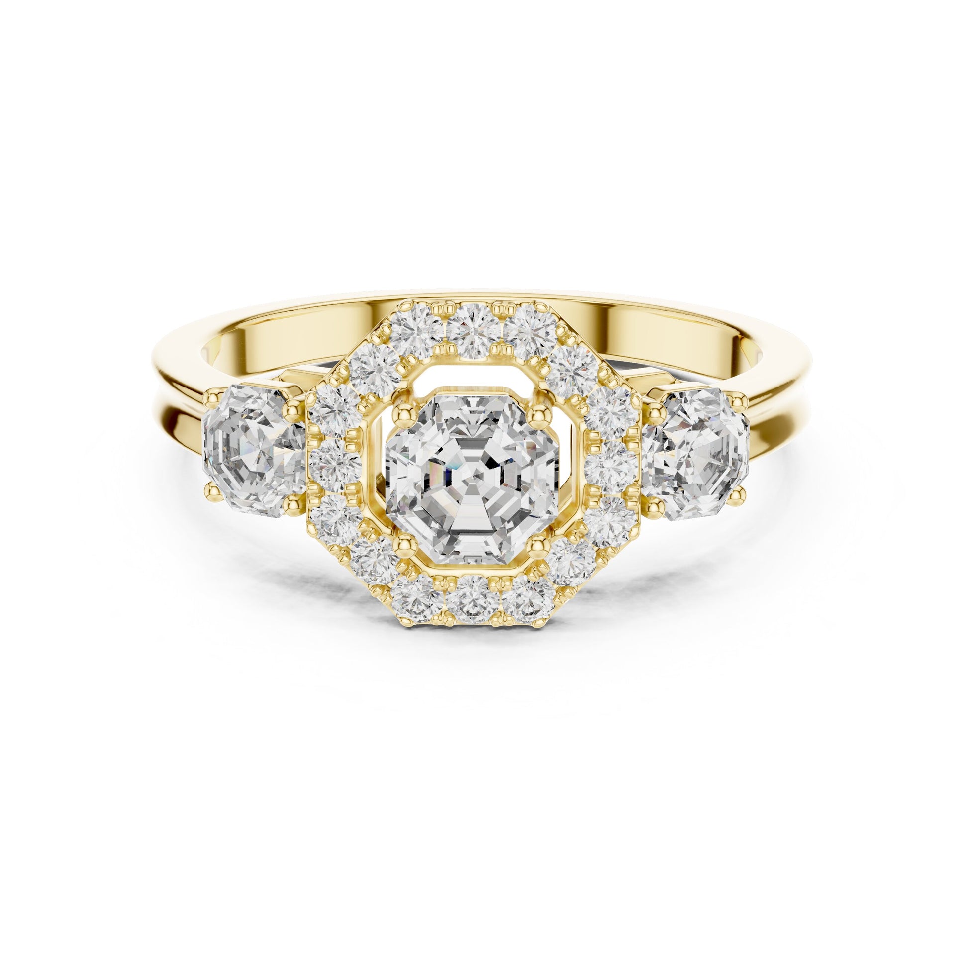 Round Halo Lab Grown Diamond Ring