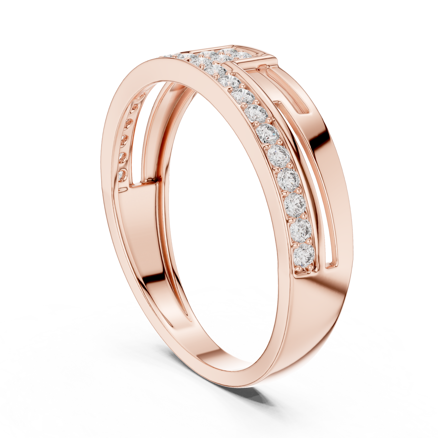 Round Channel Lab Grown Diamond Ring