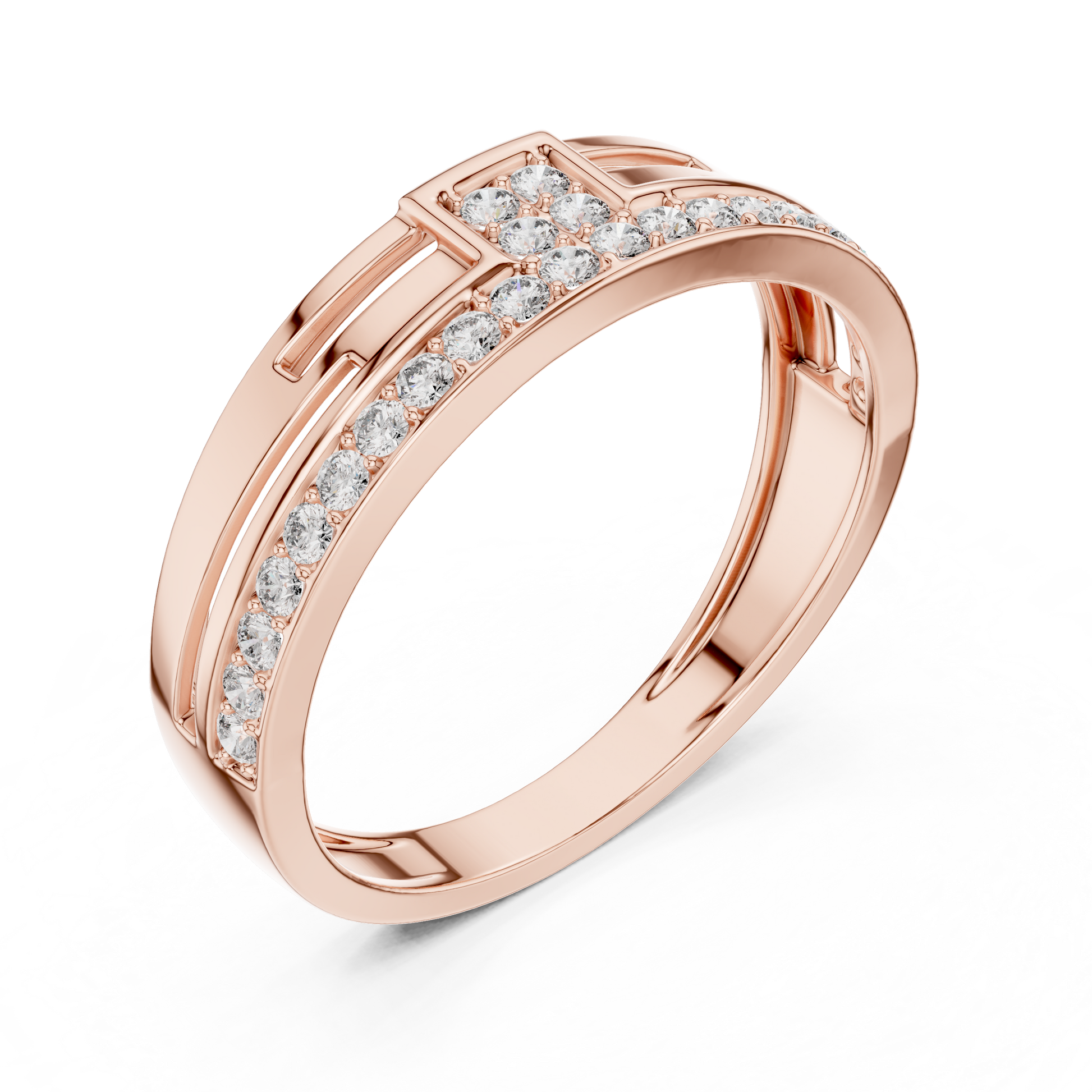 Round Channel Lab Grown Diamond Ring