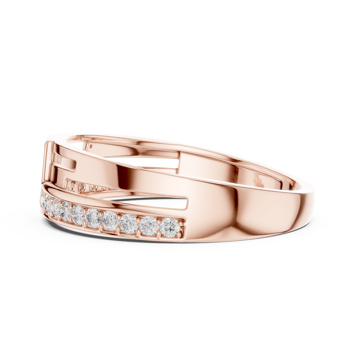 Round Channel Lab Grown Diamond Ring