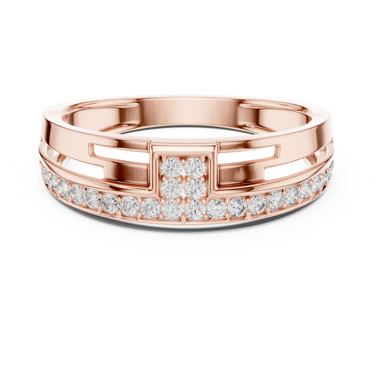 Round Channel Lab Grown Diamond Ring