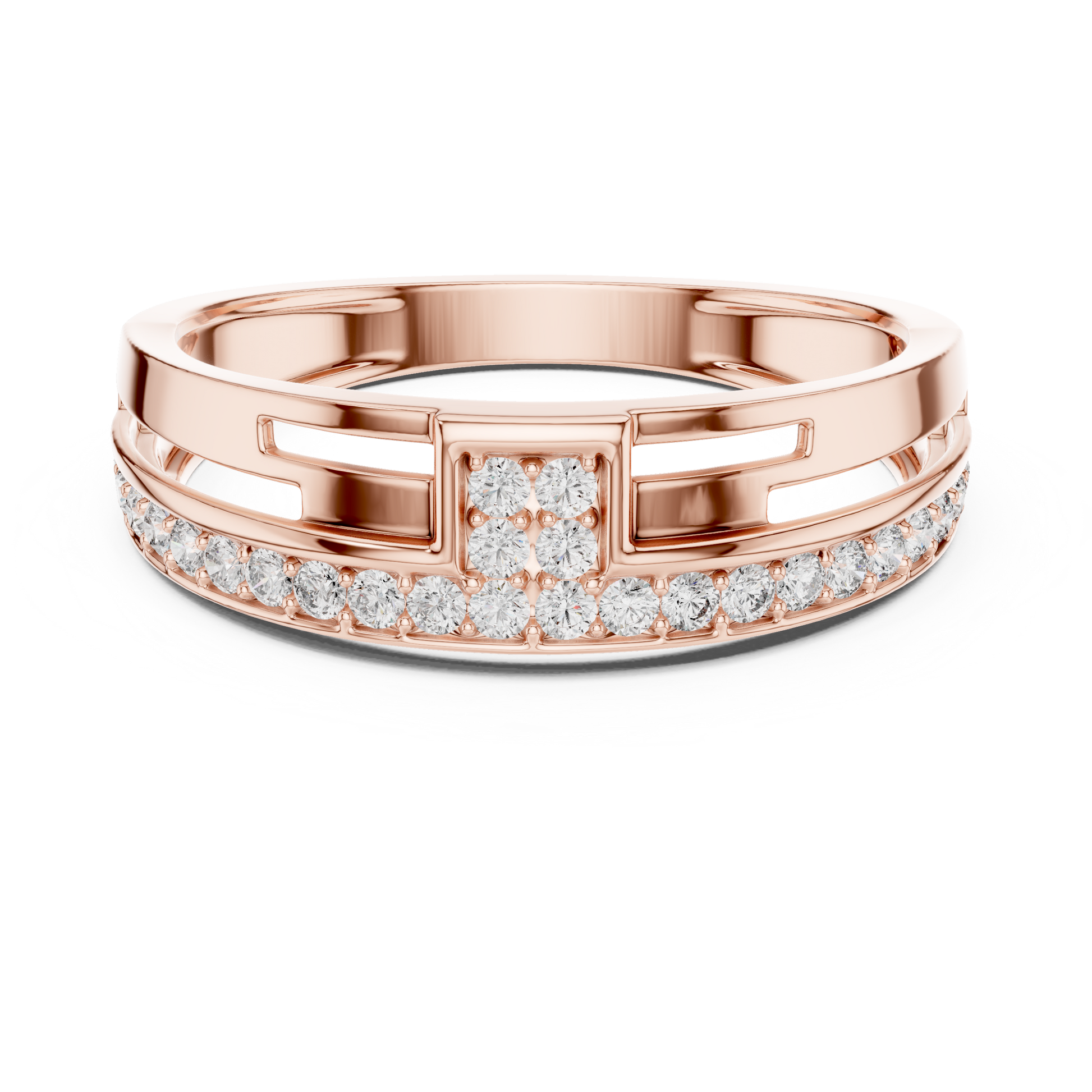 Round Channel Lab Grown Diamond Ring
