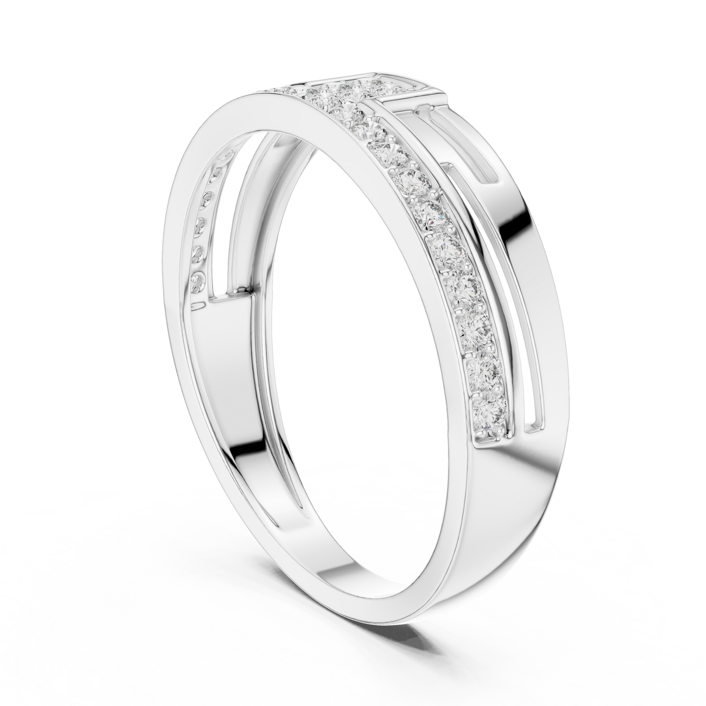 Round Channel Lab Grown Diamond Ring