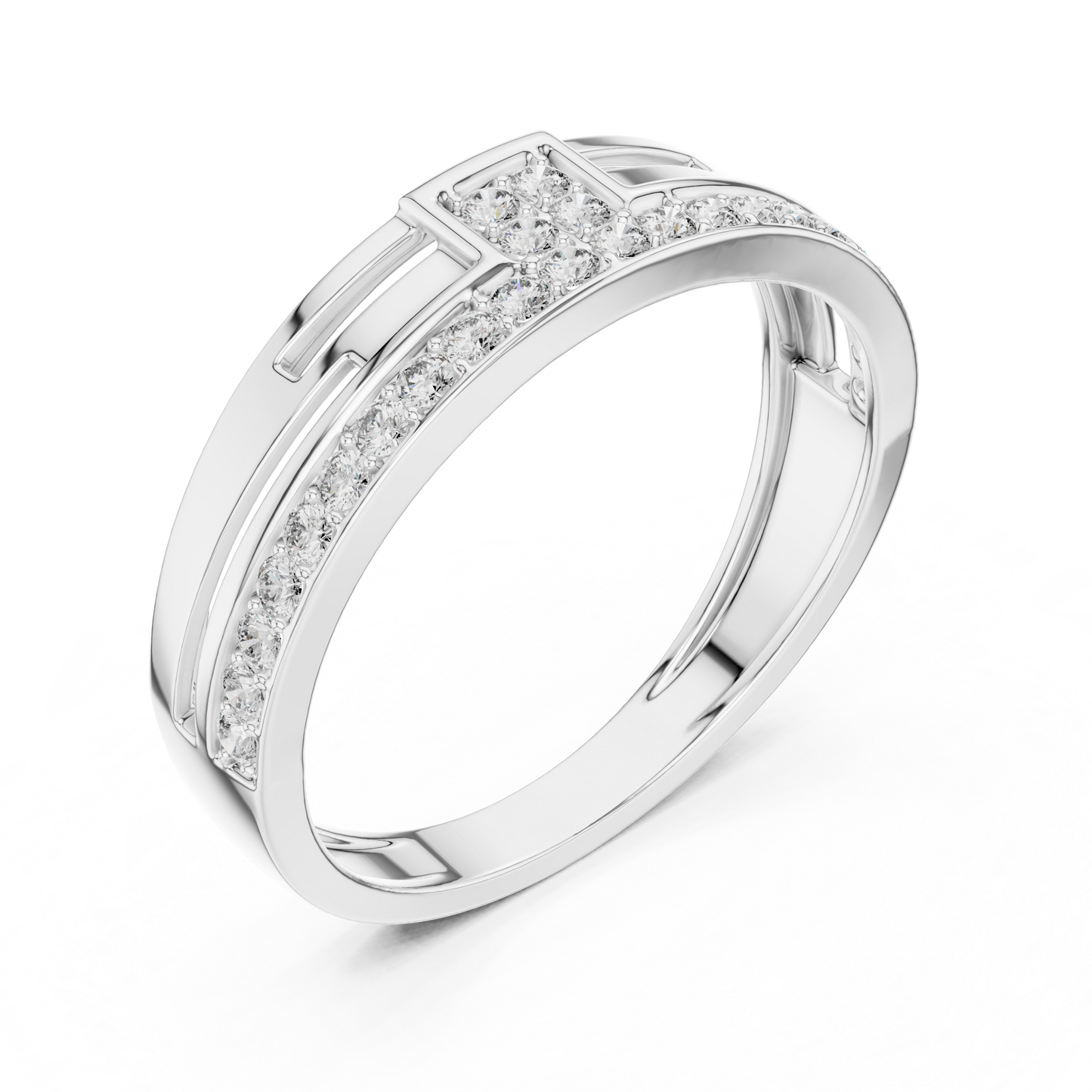 Round Channel Lab Grown Diamond Ring