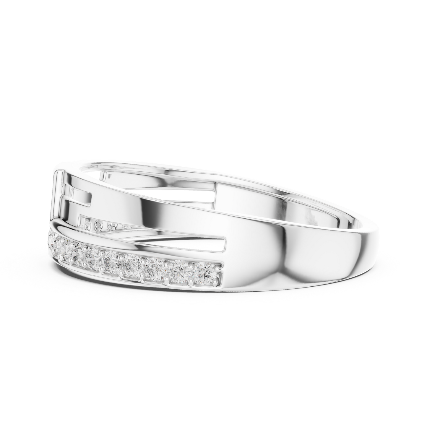 Round Channel Lab Grown Diamond Ring
