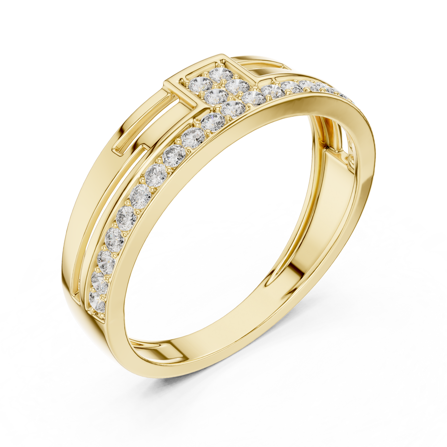 Round Channel Lab Grown Diamond Ring
