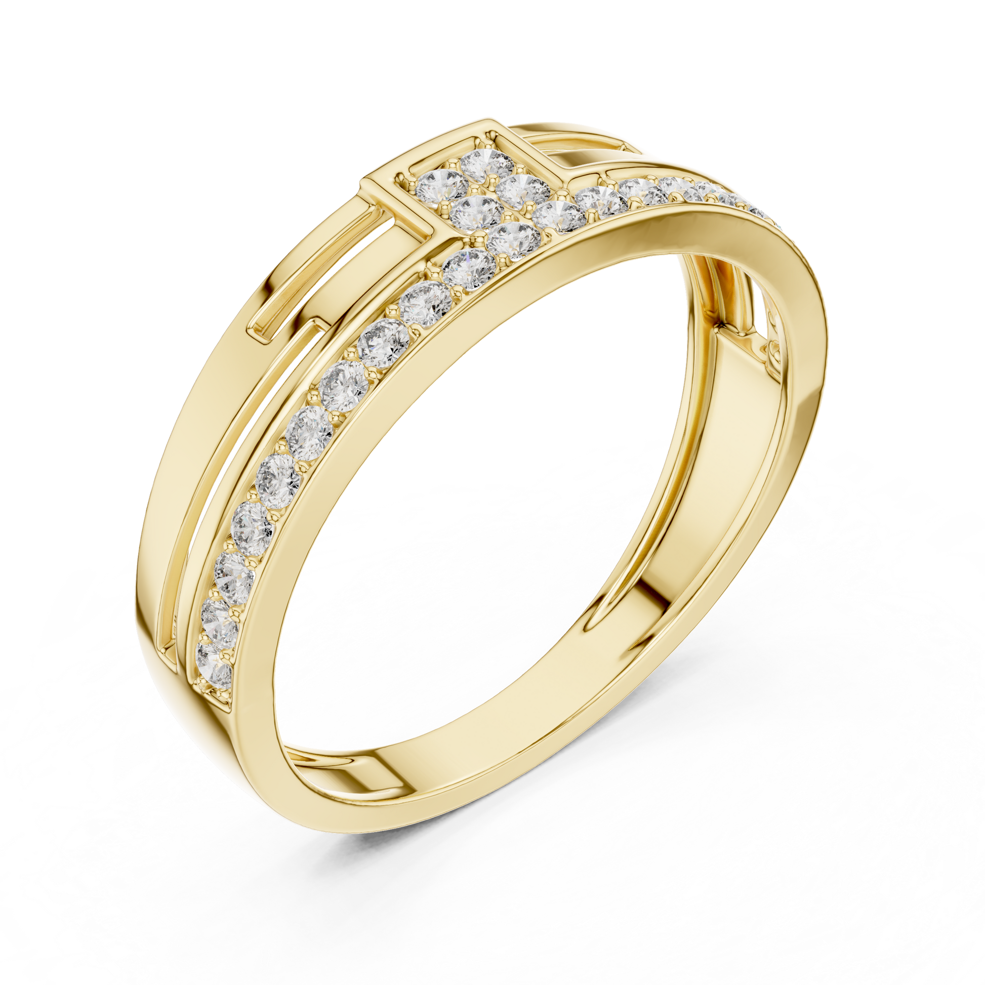 Round Channel Lab Grown Diamond Ring
