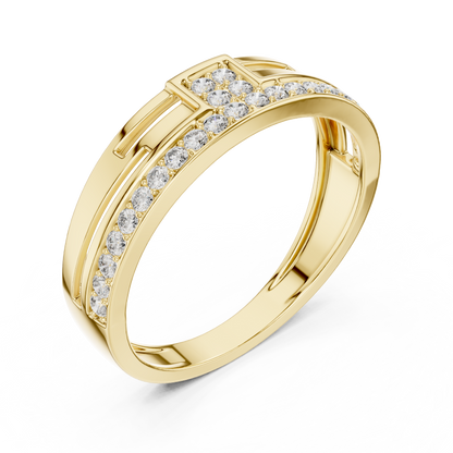 Round Channel Lab Grown Diamond Ring