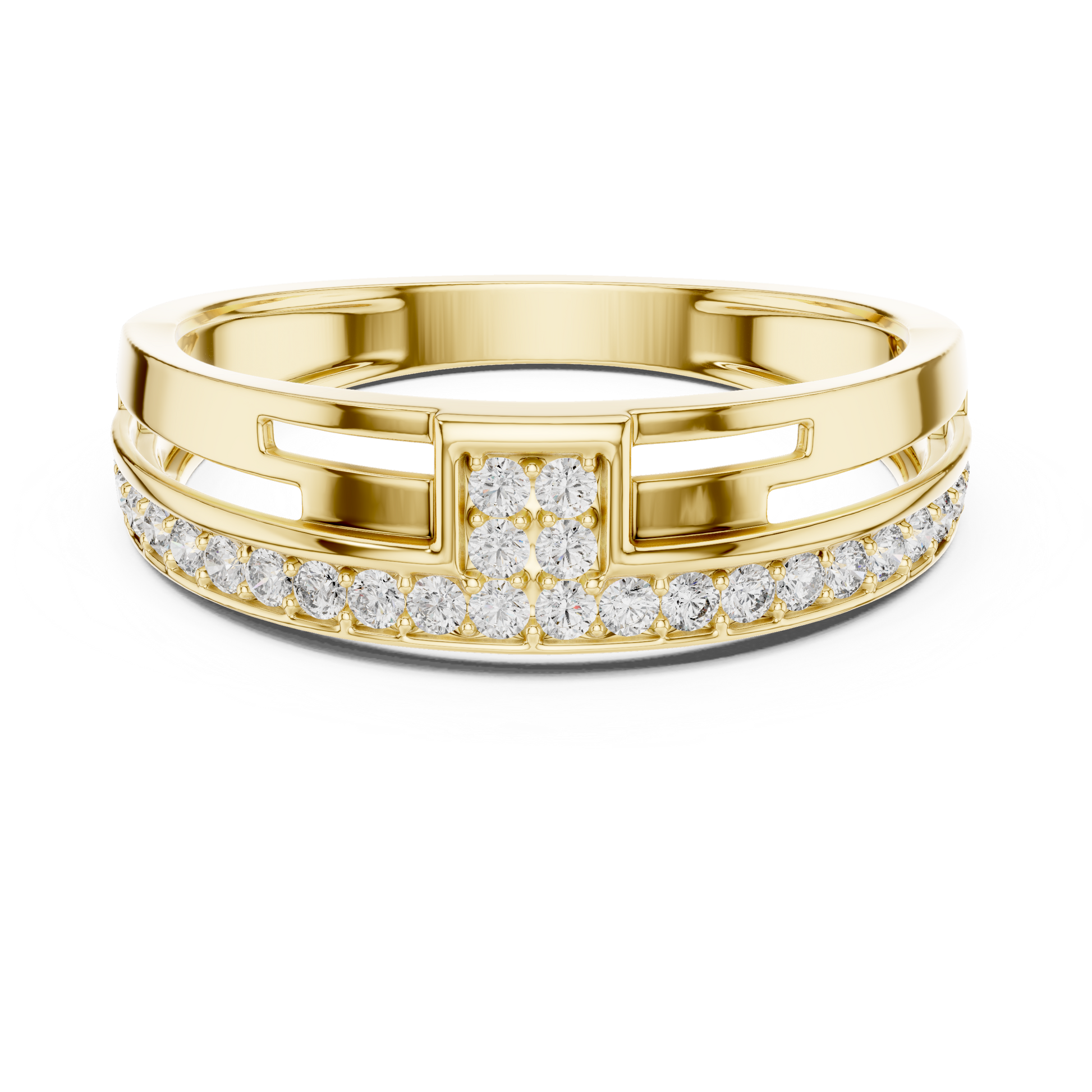 Round Channel Lab Grown Diamond Ring
