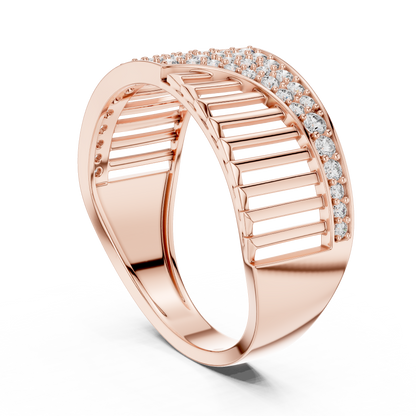 Round Pave Lab Grown Diamond Ring