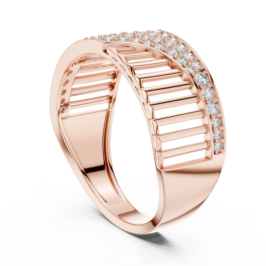 Round Pave Lab Grown Diamond Ring