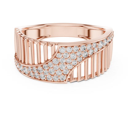 Round Pave Lab Grown Diamond Ring