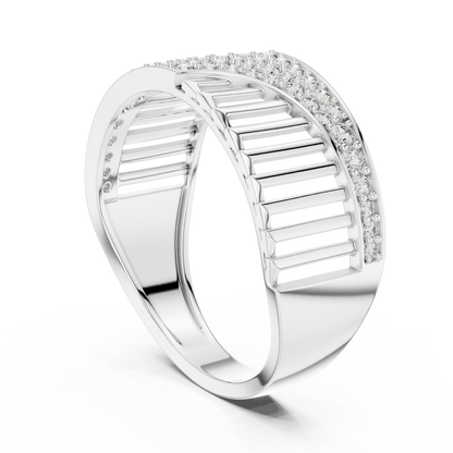 Round Pave Lab Grown Diamond Ring