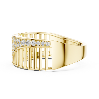 Round Pave Lab Grown Diamond Ring