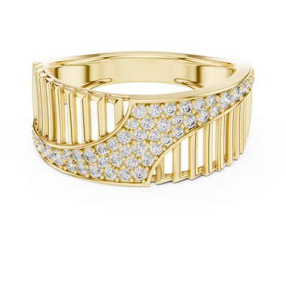 Round Pave Lab Grown Diamond Ring