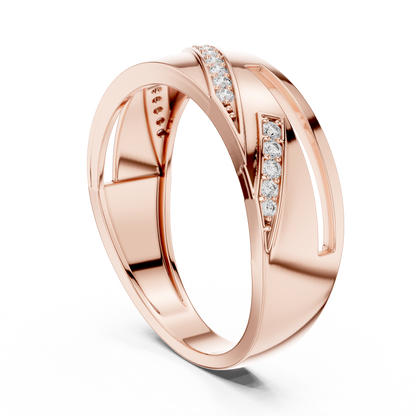 Round Side Stone Lab Grown Diamond Ring