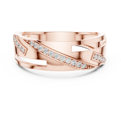 Round Side Stone Lab Grown Diamond Ring