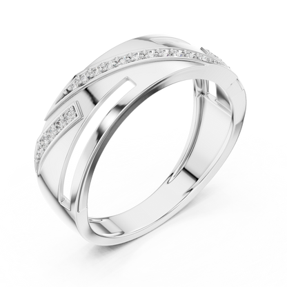 Round Side Stone Lab Grown Diamond Ring