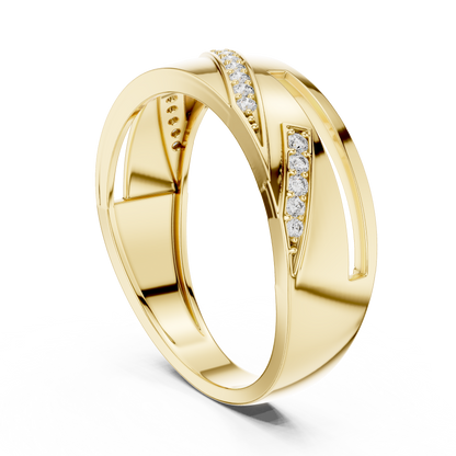 Round Side Stone Lab Grown Diamond Ring