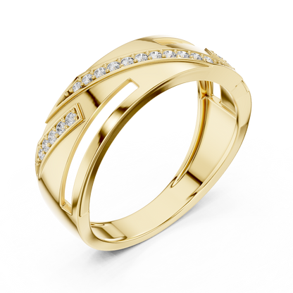 Round Side Stone Lab Grown Diamond Ring
