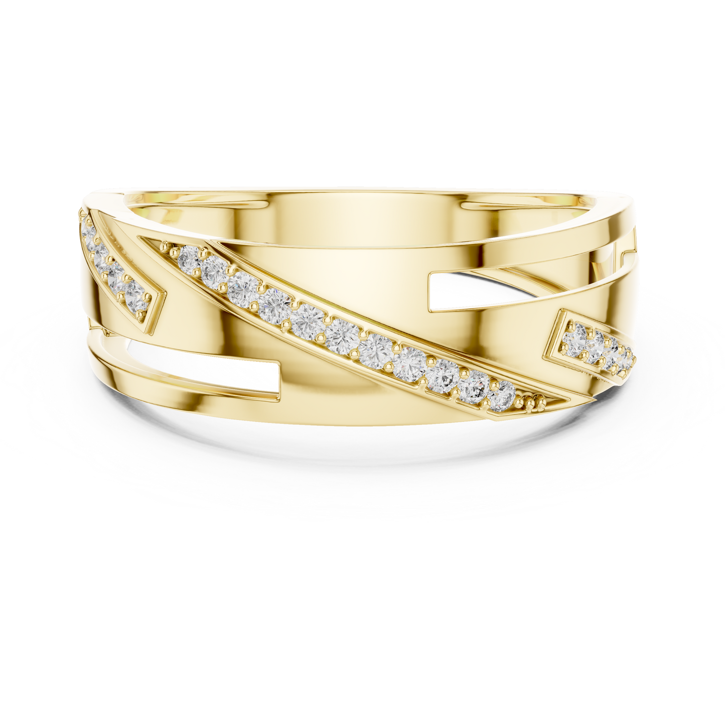 Round Side Stone Lab Grown Diamond Ring