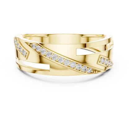Round Side Stone Lab Grown Diamond Ring
