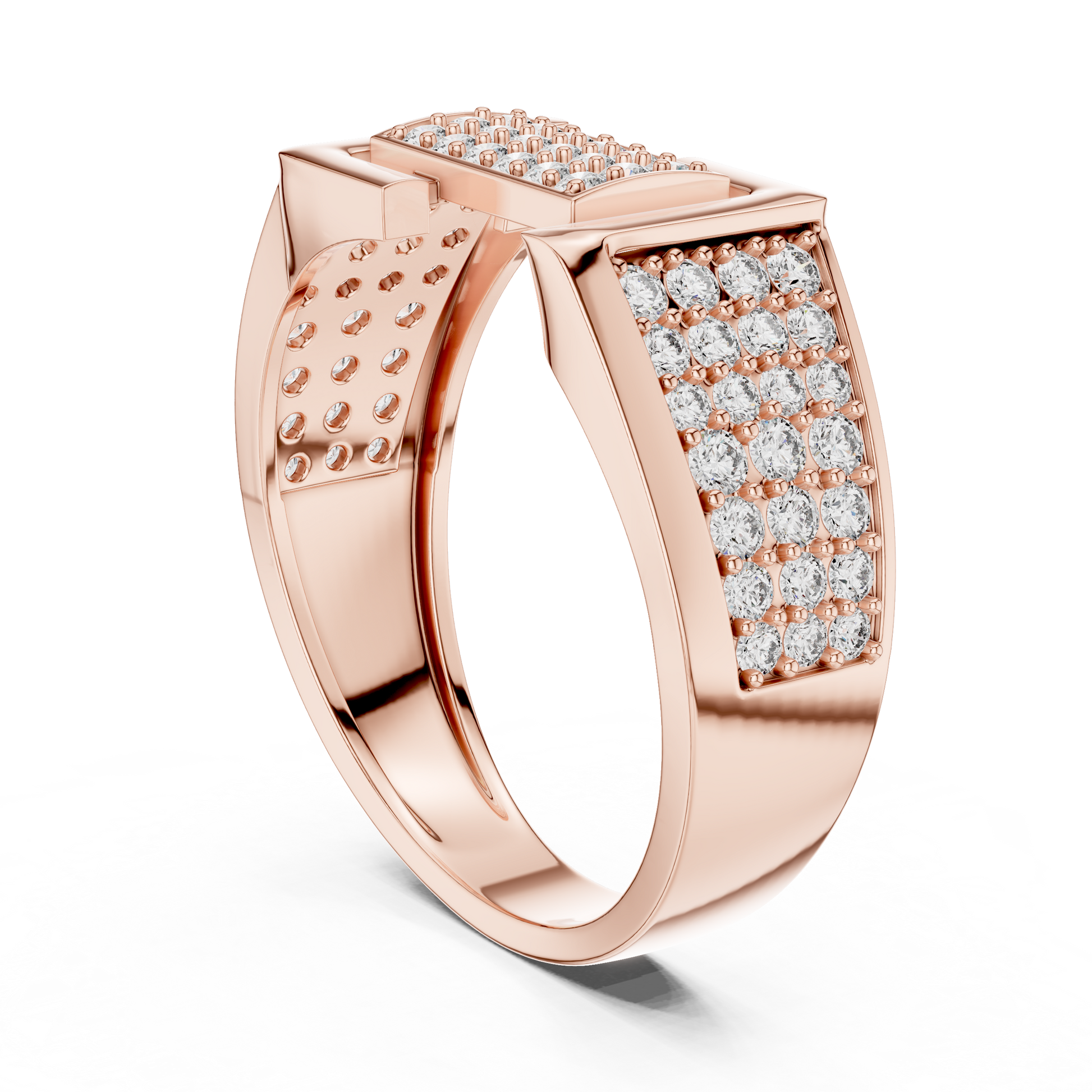 Mixed Shape Lab Grown Diamond Pave Ring