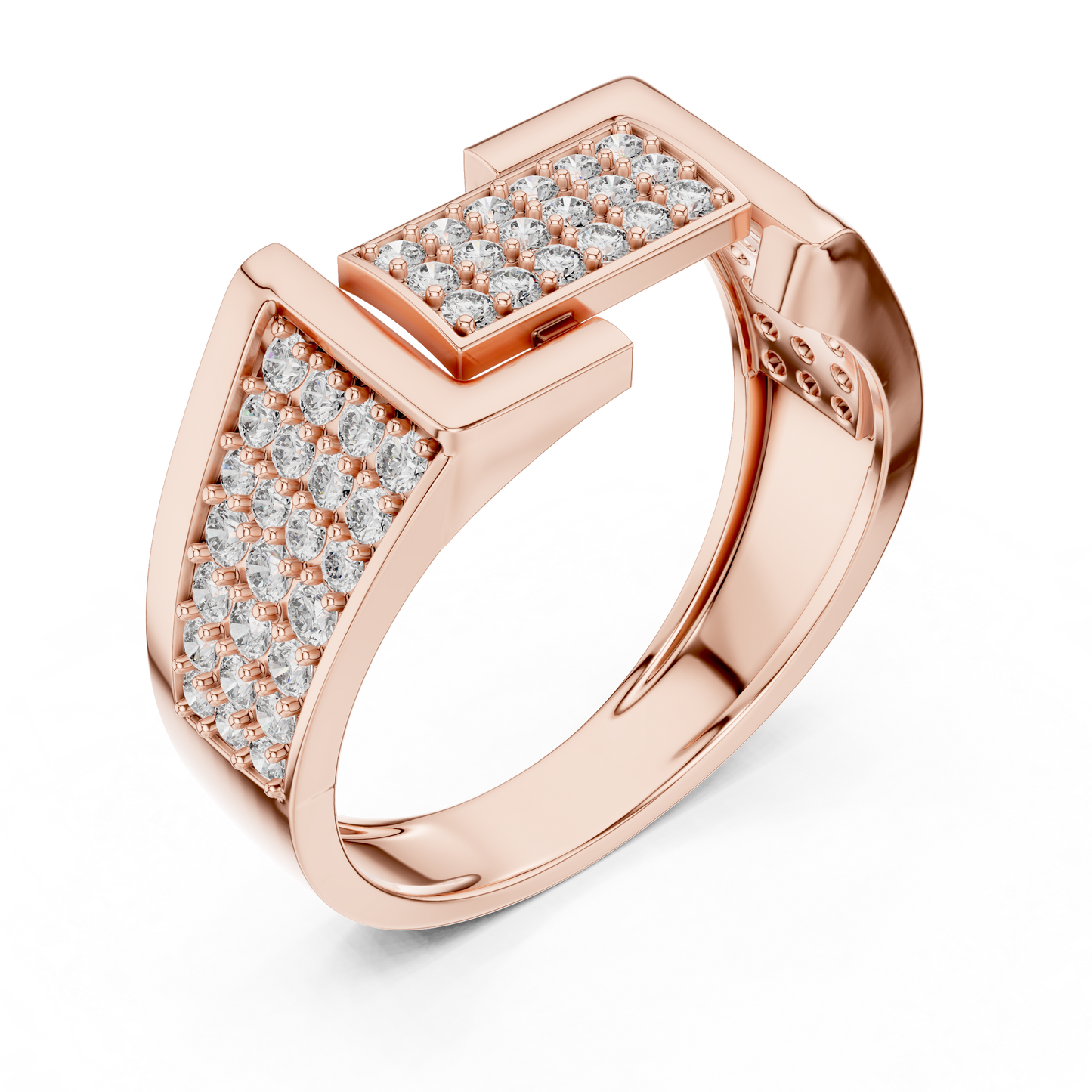 Mixed Shape Lab Grown Diamond Pave Ring