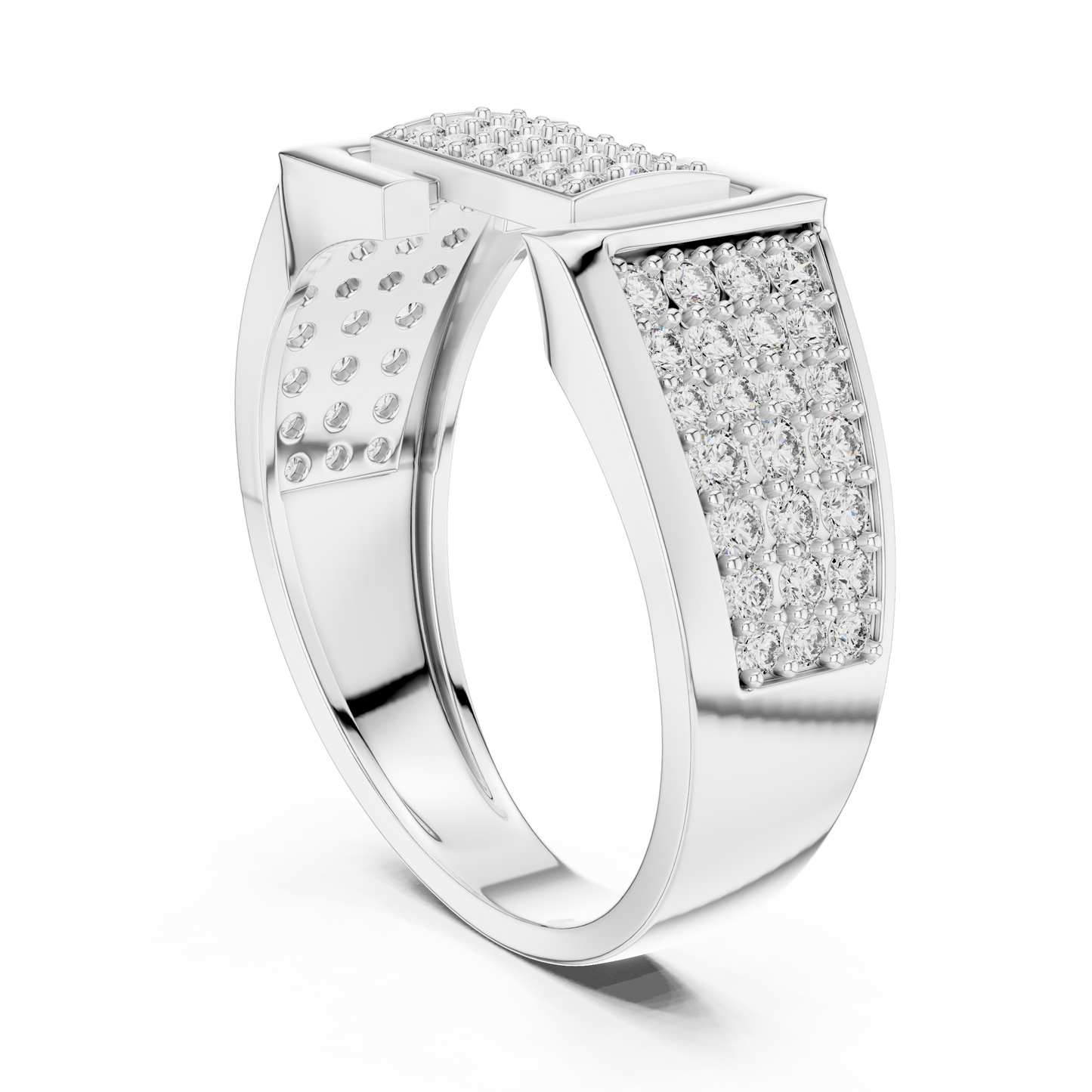 Mixed Shape Lab Grown Diamond Pave Ring