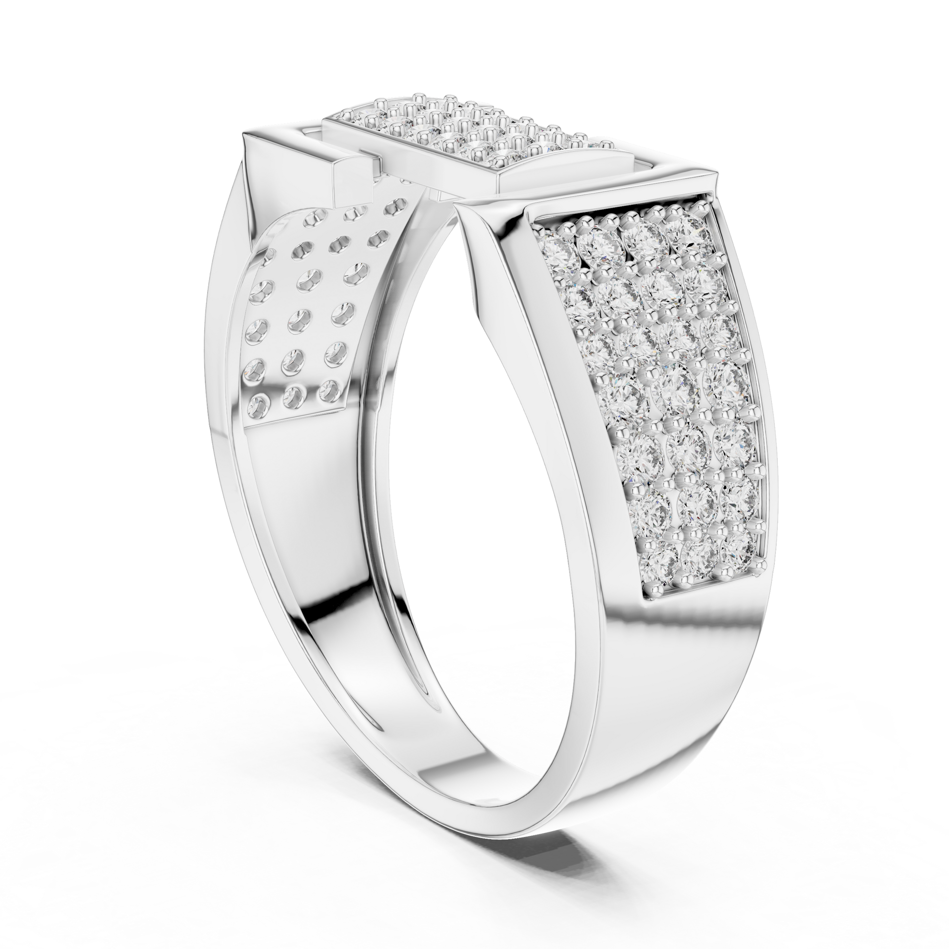 Mixed Shape Lab Grown Diamond Pave Ring
