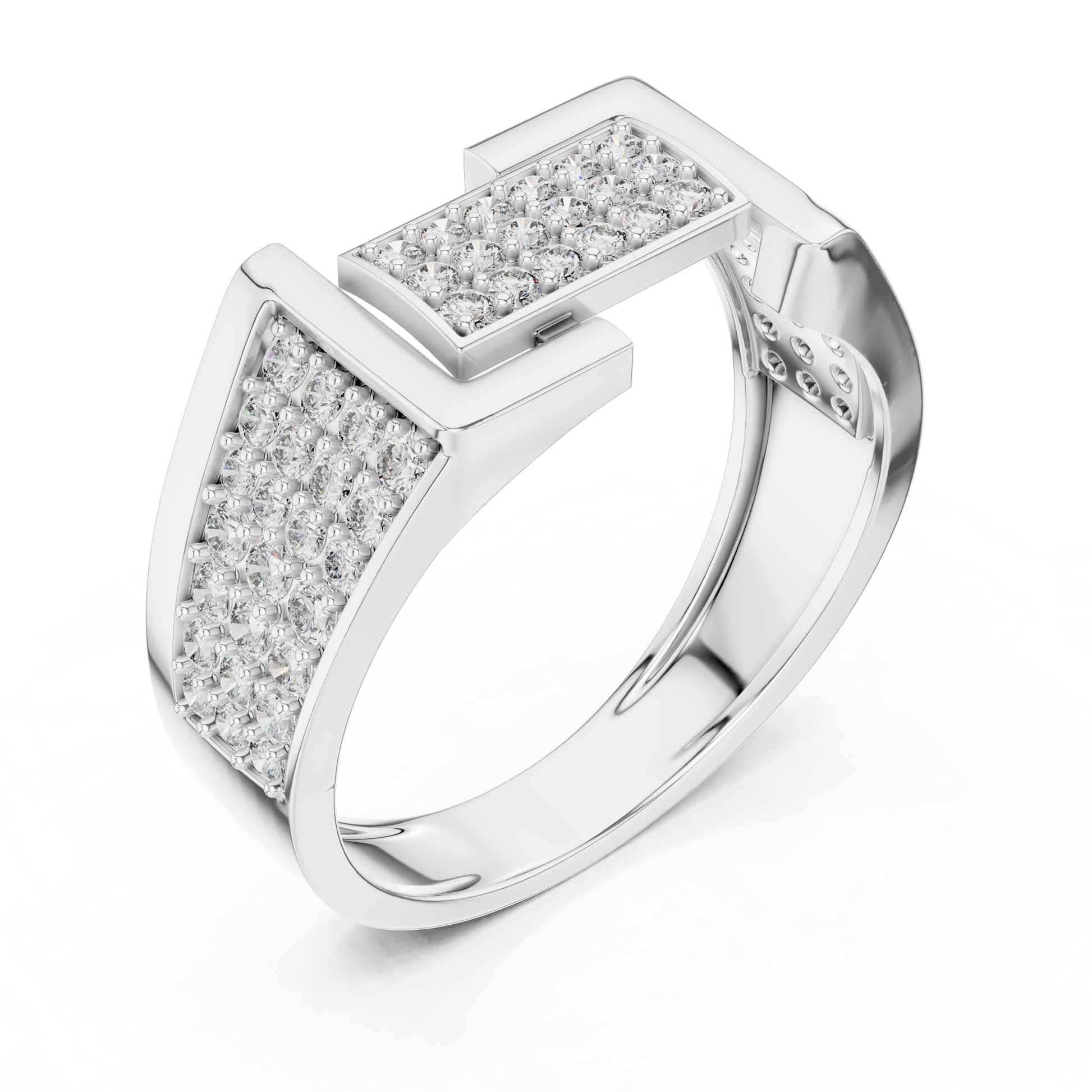Mixed Shape Lab Grown Diamond Pave Ring
