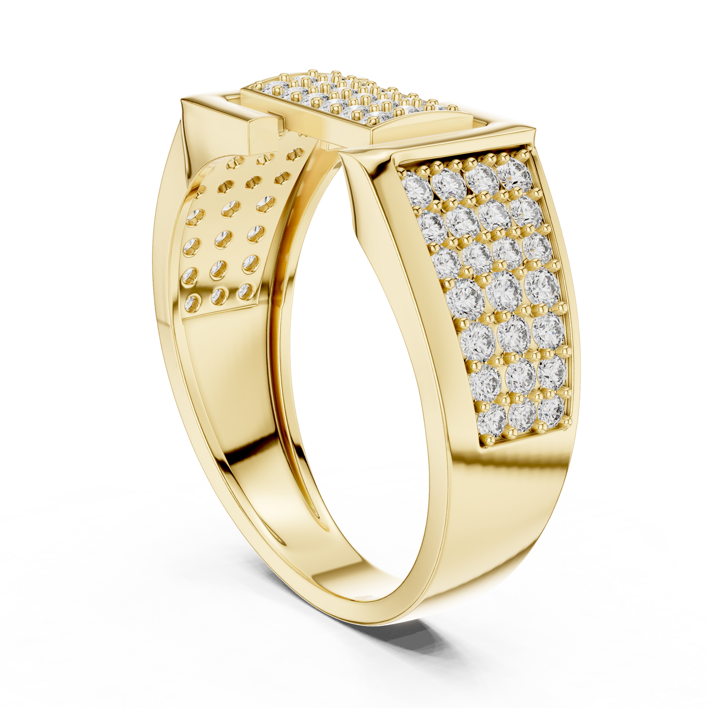 Mixed Shape Lab Grown Diamond Pave Ring