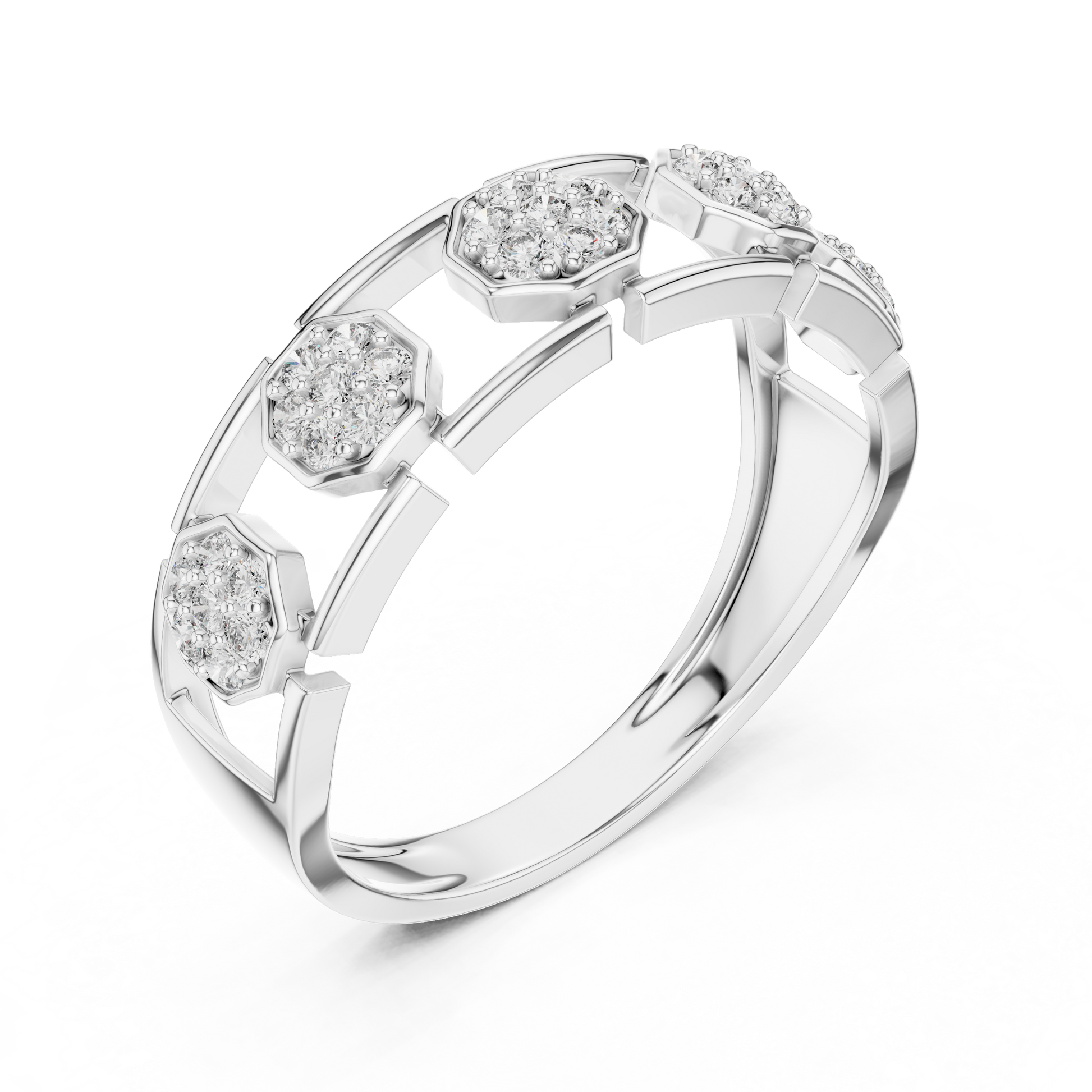 Mixed Shape Lab Grown Diamond Halo Ring