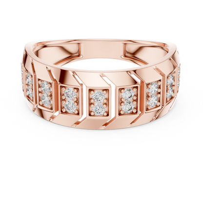 Round Side Stone Lab Grown Diamond Ring
