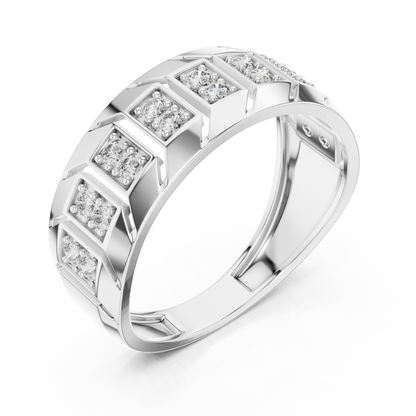 Round Side Stone Lab Grown Diamond Ring