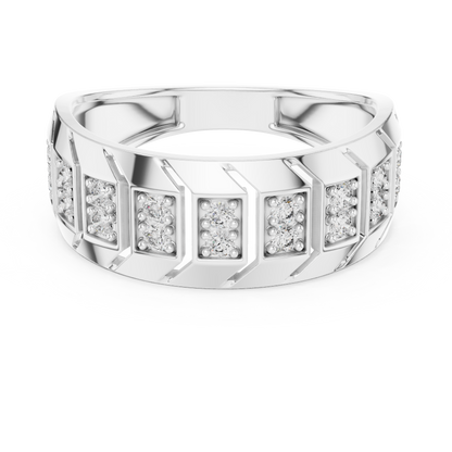 Round Side Stone Lab Grown Diamond Ring
