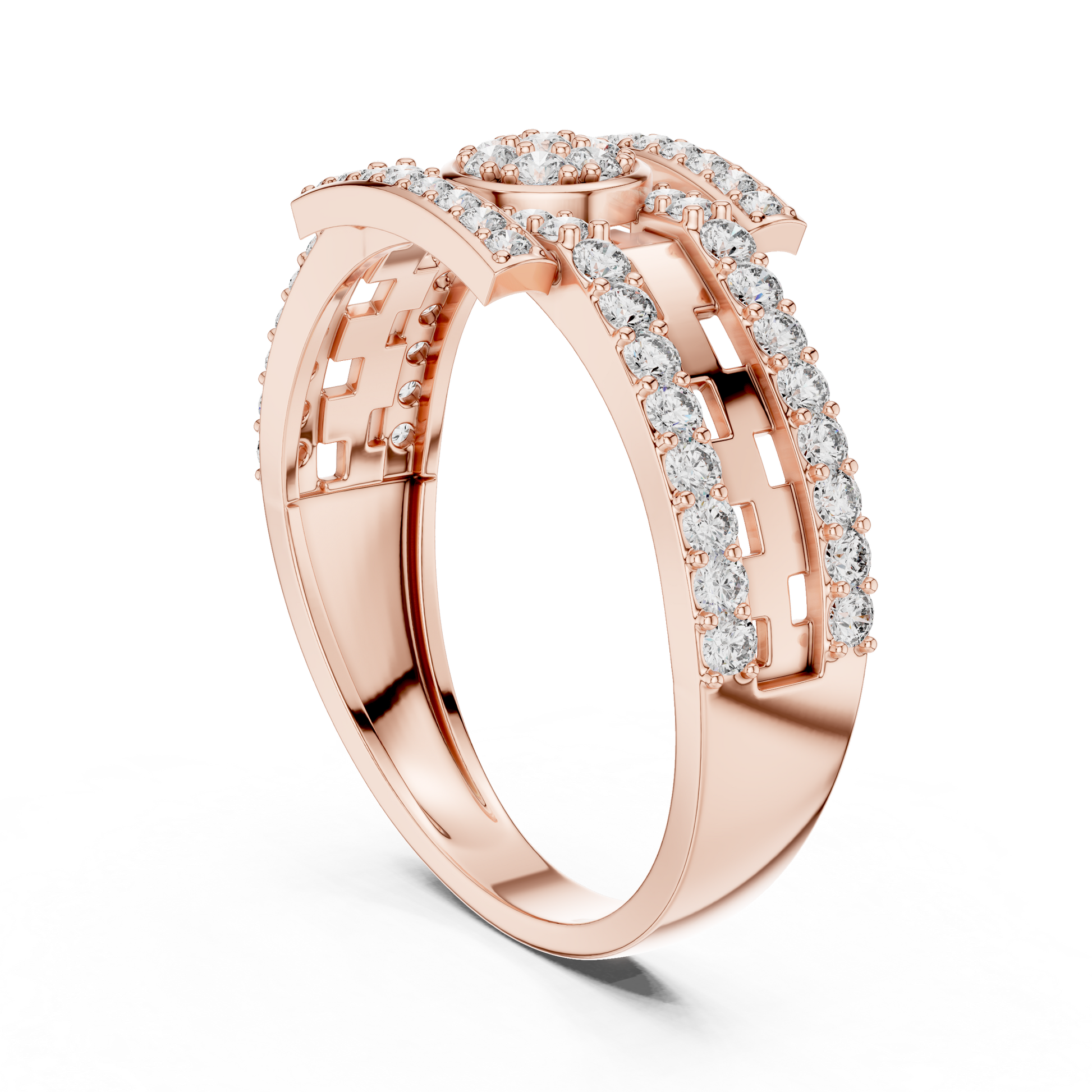 Mixed Shape Lab Grown Diamond Halo Ring