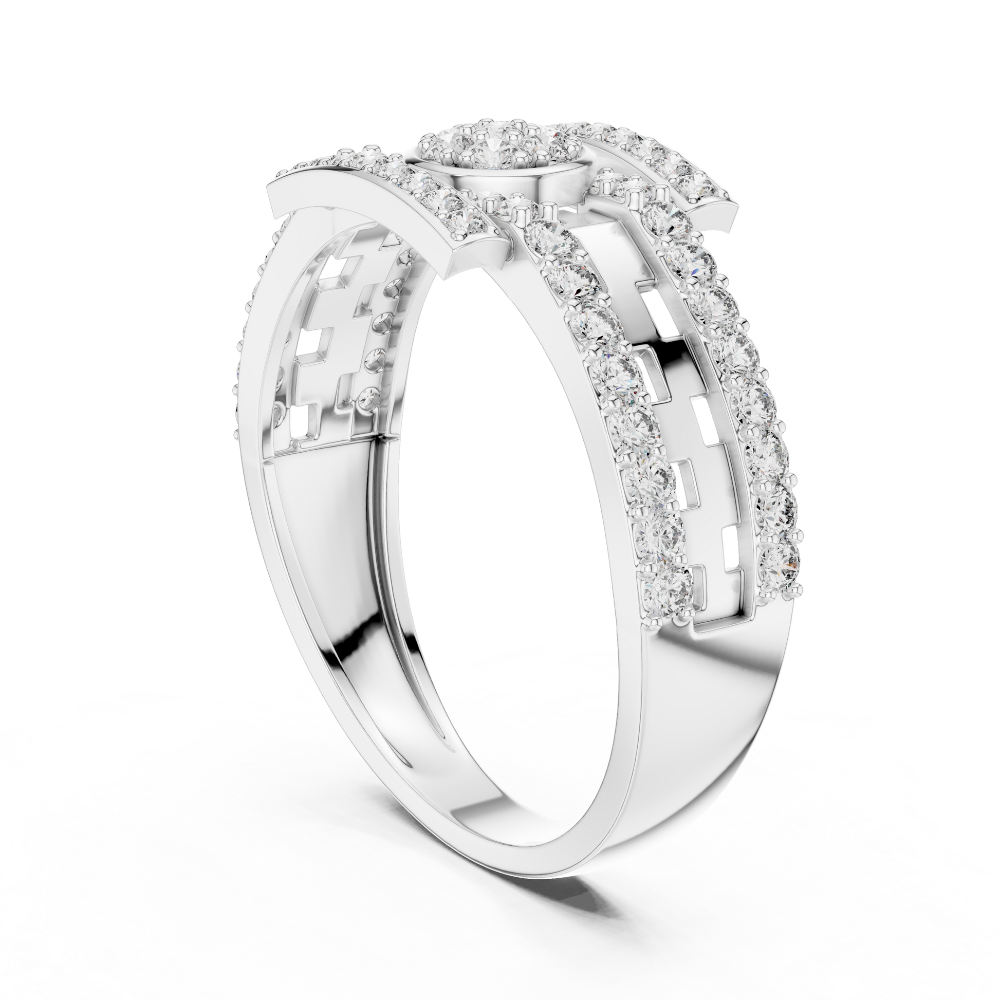 Mixed Shape Lab Grown Diamond Halo Ring