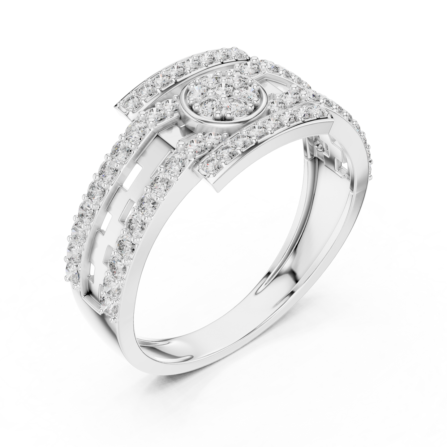 Mixed Shape Lab Grown Diamond Halo Ring
