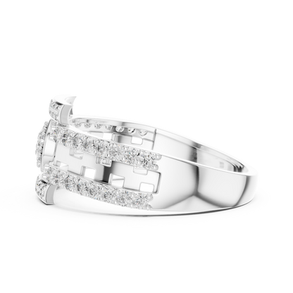 Mixed Shape Lab Grown Diamond Halo Ring