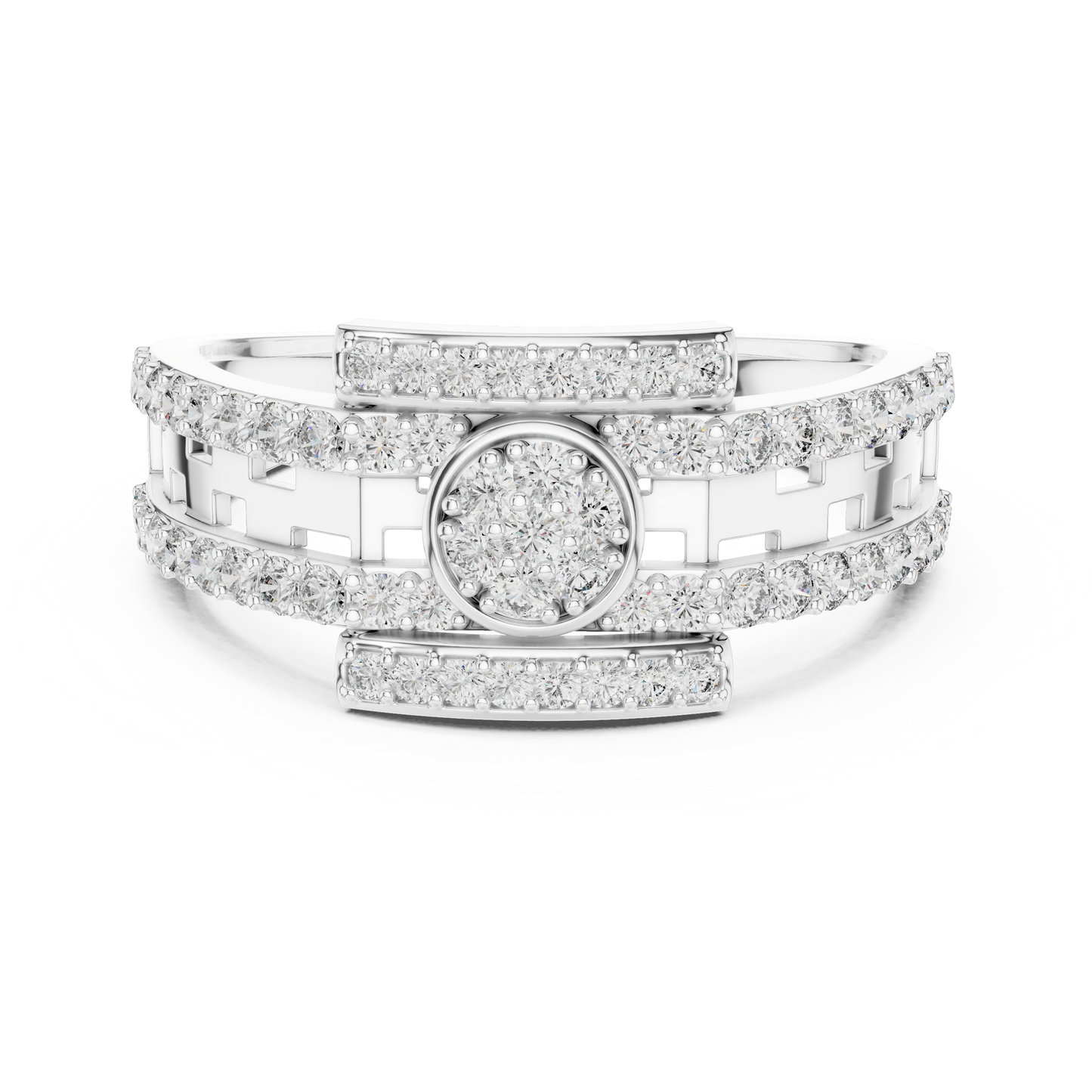 Mixed Shape Lab Grown Diamond Halo Ring