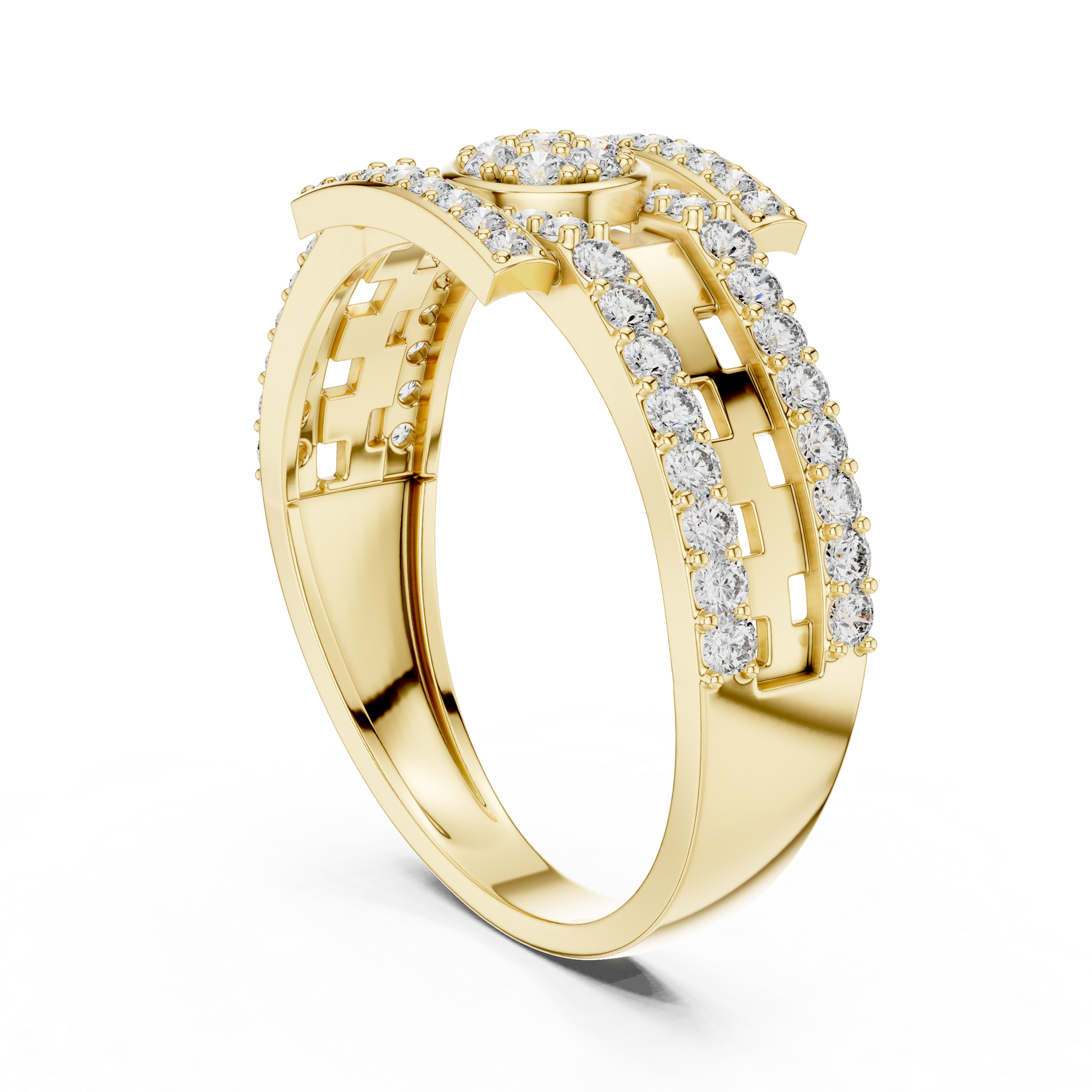 Mixed Shape Lab Grown Diamond Halo Ring