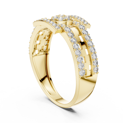 Mixed Shape Lab Grown Diamond Halo Ring