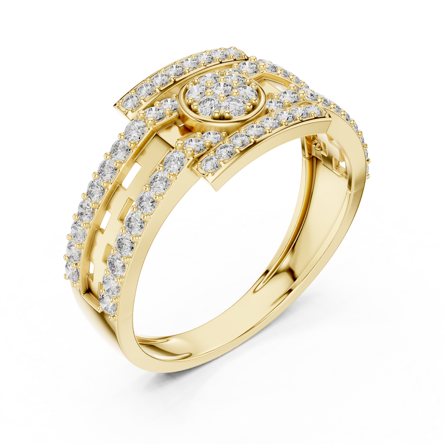 Mixed Shape Lab Grown Diamond Halo Ring