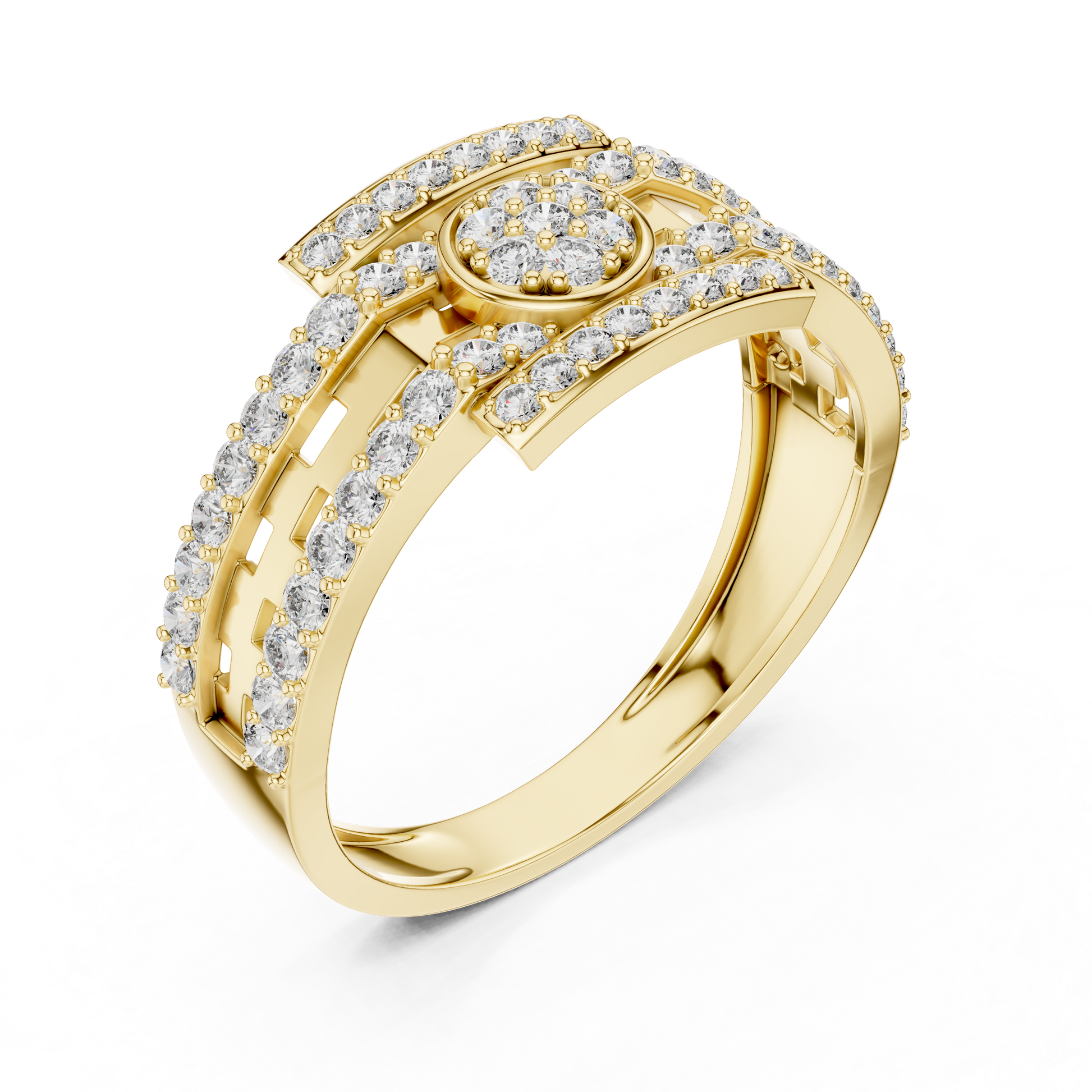 Mixed Shape Lab Grown Diamond Halo Ring