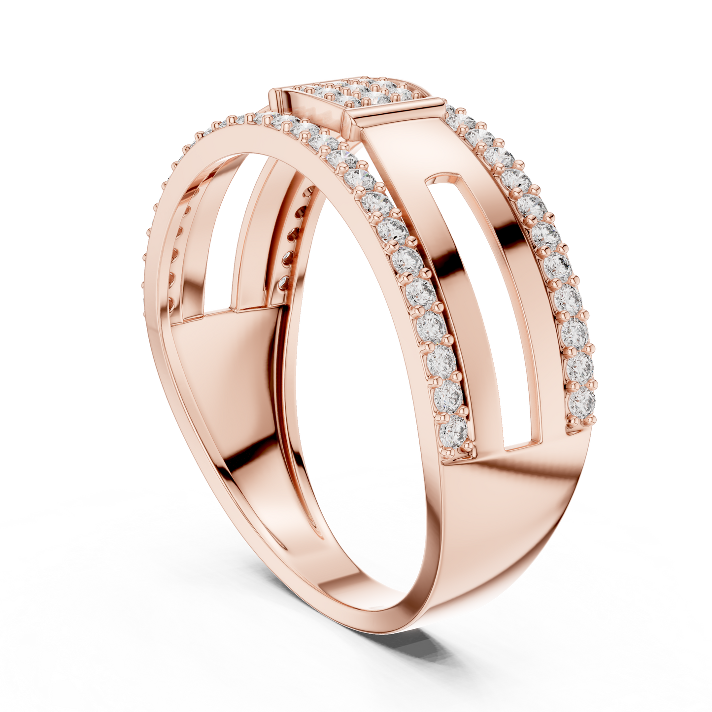 Mixed Shape Lab Grown Diamond Halo Ring