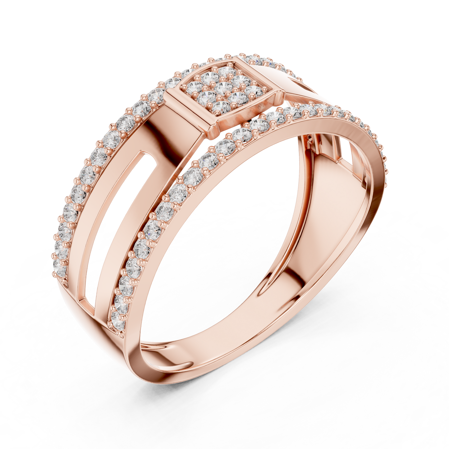 Mixed Shape Lab Grown Diamond Halo Ring