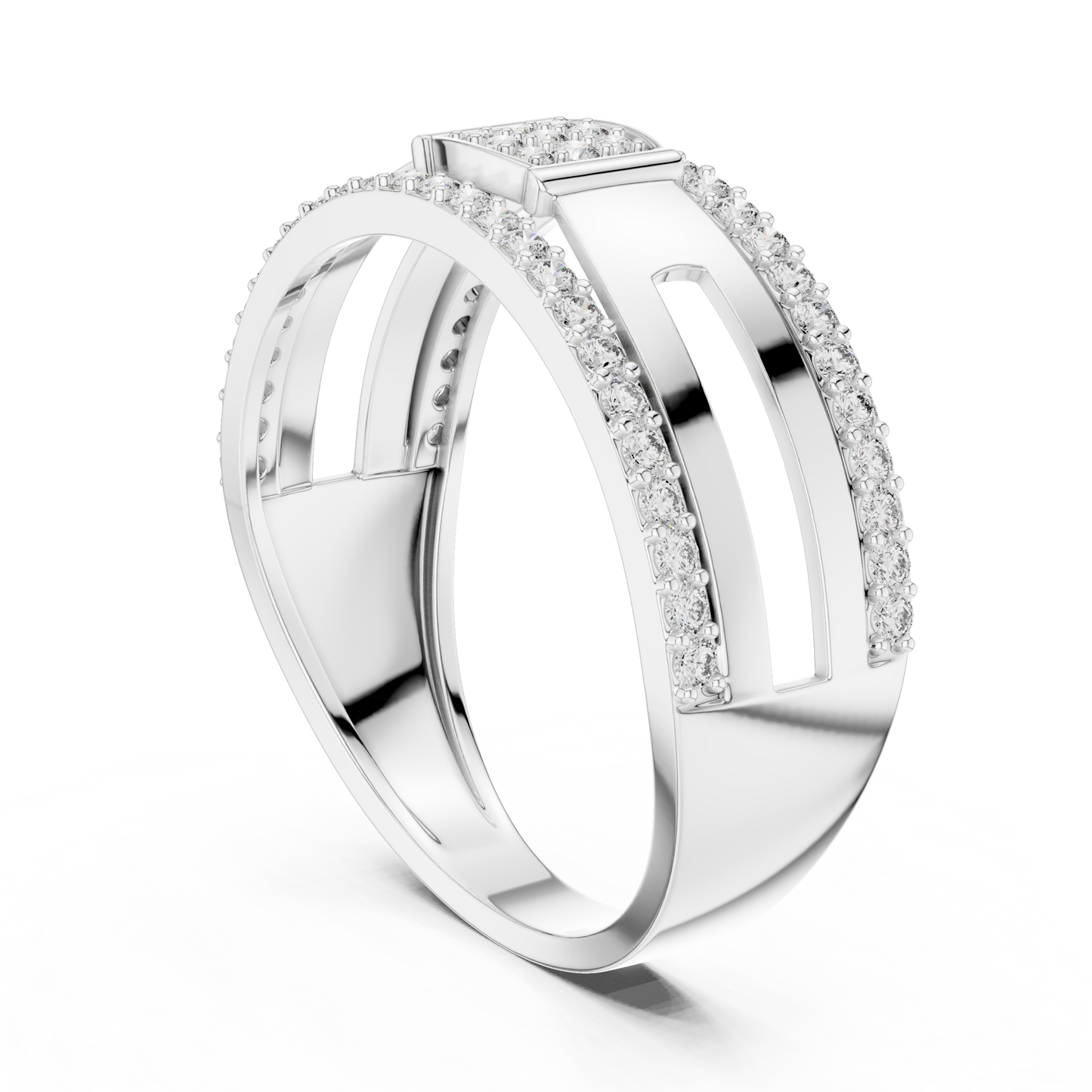 Mixed Shape Lab Grown Diamond Halo Ring