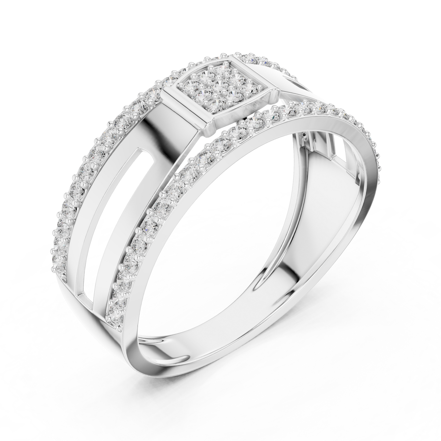 Mixed Shape Lab Grown Diamond Halo Ring
