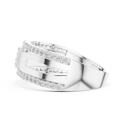 Mixed Shape Lab Grown Diamond Halo Ring